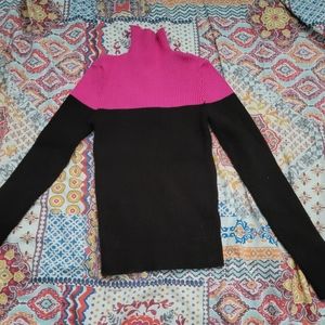 Pink and Brown ribbed zara turtleneck